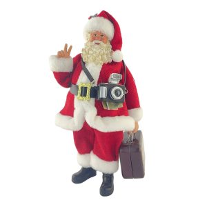 Babbo Natale Viaggiatore da Collezione - H 28 cm