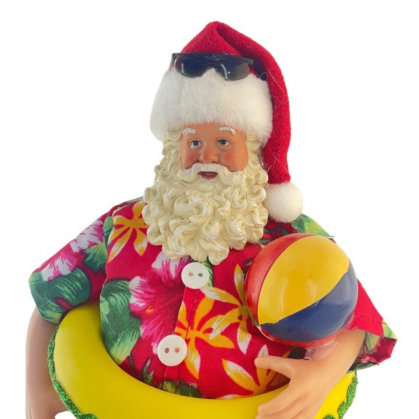 Babbo Natale in Spiaggia da Collezione - H 28 cm - immagine 5