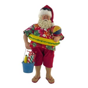 Babbo Natale in Spiaggia da Collezione - H 28 cm