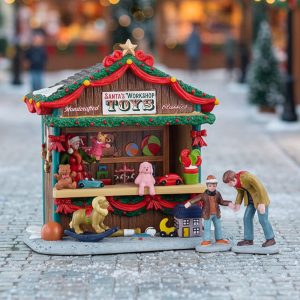 Chiosco dei Giocattoli Santa's Workshop Toys, set di 3 pezzi Bancarella del Mercatino H 14 cm Lemax - 53737