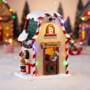 Casetta della Renna Prancer's Den H 13 cm Edificio Illuminato Lemax – 54534