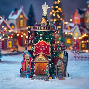 Centro Commerciale The Tannenbaum Tower Christmas Shops H 30 cm Edificio Illuminato Lemax - 55311