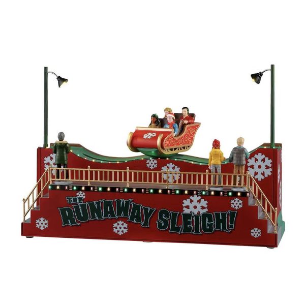 Slitta Impazzita The Runaway Sleigh H 21 cm Giostra in Movimento Lemax - 54453 - immagine 2