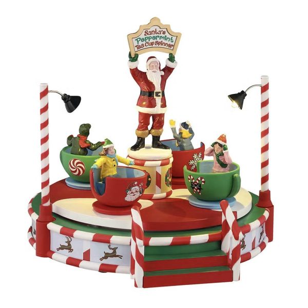 Giostra Santa's Peppermint Teacup Spinner H 17 cm Giostra in Movimento Lemax - 54446 - immagine 2
