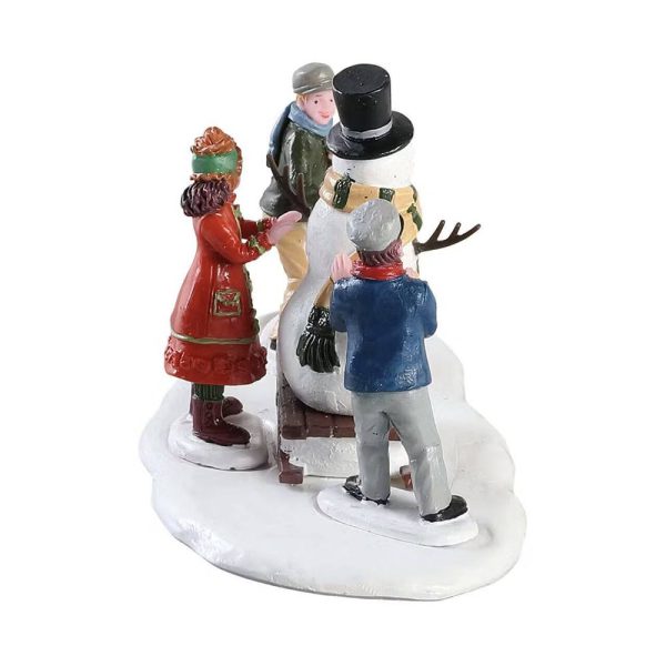 Pupazzo di Neve con Bambini Kids Playing H 7 cm Personaggio Lemax - 83355 - immagine 3