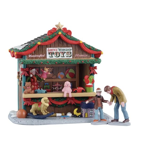 Chiosco dei Giocattoli Santa's Workshop Toys, set di 3 pezzi Bancarella del Mercatino H 14 cm Lemax - 53737 - immagine 2