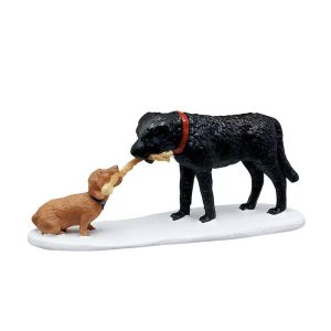 Giochi tra Cani Who's Pulling Who? H 4 cm Personaggio Lemax - 52524