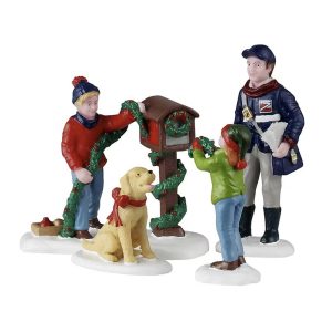 Addobbando La Cassetta Postale Mailbox Decorating H 6 cm, set di 5 pezzi Personaggio Lemax - 52522