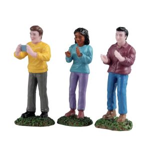 Spettatori Entusiasti Music Festival Fun H 6 cm, set di 3 pezzi Personaggio Lemax - 52521