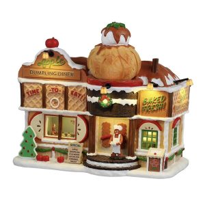 Locanda delle Mele Apple Dumpling Diner H 17 cm Edificio Illuminato Lemax - 45287