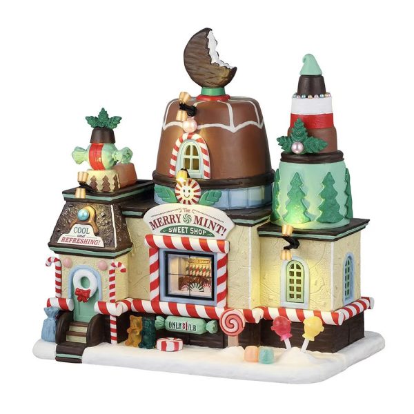Negozio di Mentine The Merry Mint! Sweet Shop H 22 cm Edificio Illuminato Lemax - 45286 - immagine 2