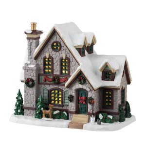 Villetta Innevata White Christmas H 16 cm Edificio Illuminato Lemax - 45235