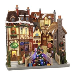 Piazza del Borgo Oxfordshire Village H 27 cm Facciata Illuminata Lemax - 45225