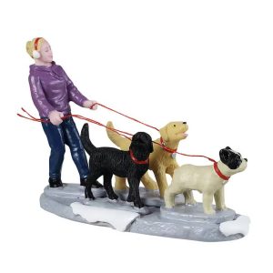A Spasso con i Cani Dog Walker H 7 cm Personaggio Lemax - 42361