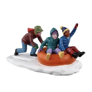 Bambini sulla Ciambella da Neve Tubing Trio H 5 cm Personaggio Lemax - 32205