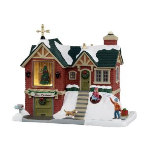 Casetta in Mattoni The Little Brick House H 17 cm Edificio Illuminato Lemax - 55348