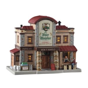 Emporio della Birra The Beer Meister Home Brewing Supplies H 17 cm Edificio Illuminato Lemax - 55332