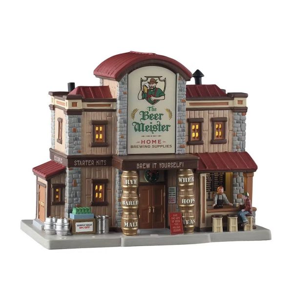 Emporio della Birra The Beer Meister Home Brewing Supplies H 17 cm Edificio Illuminato Lemax - 55332
