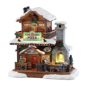 Pizzeria Pine Grove Pizza H 20 cm Edificio Illuminato Lemax - 55322