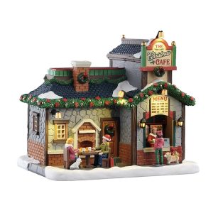Caffetteria The Christmas Café H 17 cm Edificio Illuminato Lemax - 55313