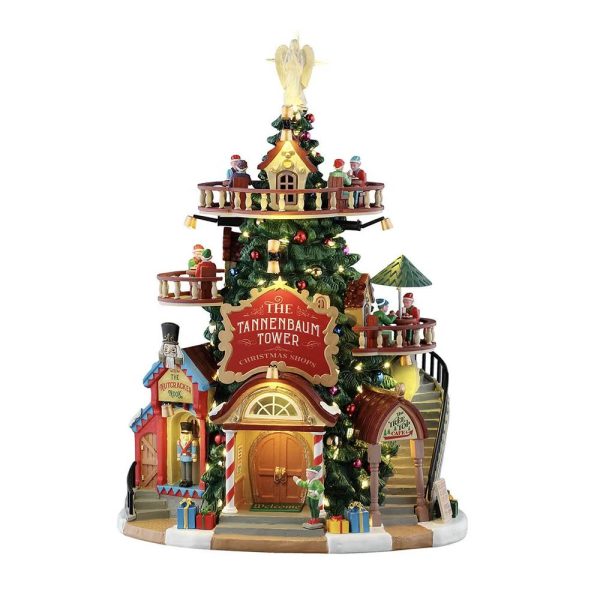 Centro Commerciale The Tannenbaum Tower Christmas Shops H 30 cm Edificio Illuminato Lemax - 55311 - immagine 2