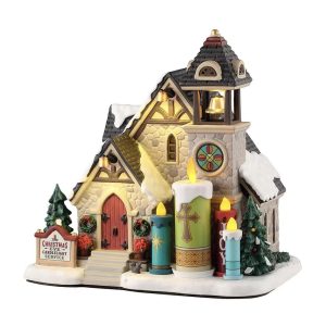 Chiesa Candlelight Church H 18 cm Edificio Illuminato Lemax - 55310