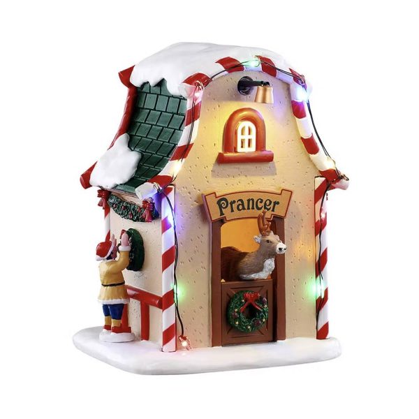 Casetta della Renna Prancer's Den H 13 cm Edificio Illuminato Lemax – 54534 - immagine 3