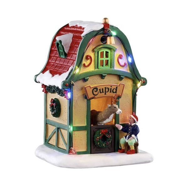 Casetta della Renna Cupid's Den H 13 cm Edificio Illuminato Lemax - 54531 - immagine 3