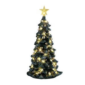Albero di Natale Snowy Christmas Tree Clear Light H 16 cm Accessorio Illuminato Lemax - 54526