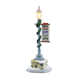 Lampione Vail Lamp Post H 11 cm Accessorio Illuminato Lemax - 54464