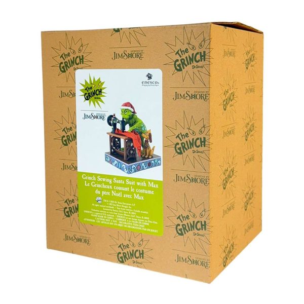 Grinch alla Macchina da Cucire in Resina Jim Shore Grinch Collection - L 11 X H 16 cm - immagine 5