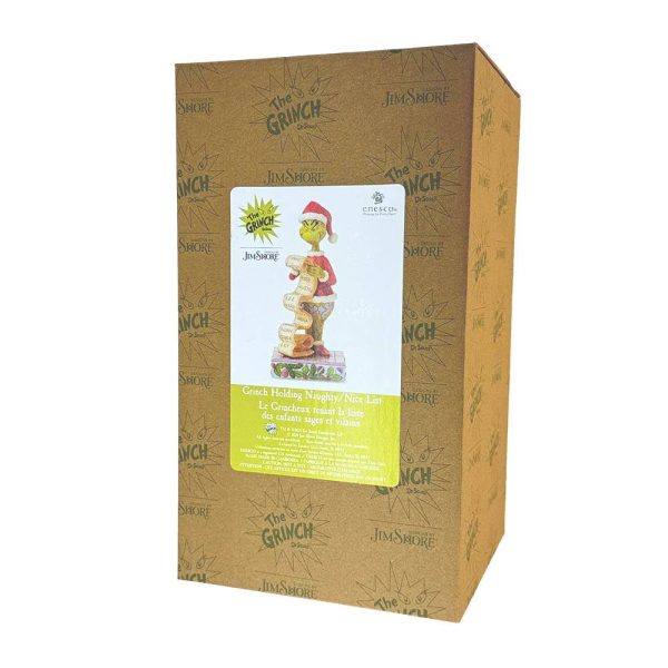 Grinch con Lista dei Bimbi Buoni e Cattivi in Resina Jim Shore Grinch Collection - L 10 X H 22 cm - immagine 5