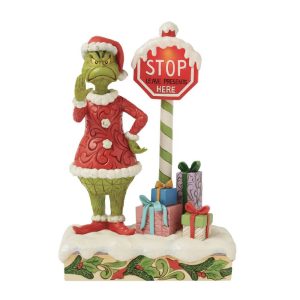 Grinch alla Fermata dei Regali in Resina Jim Shore Grinch Collection - L 17 X H 24 cm