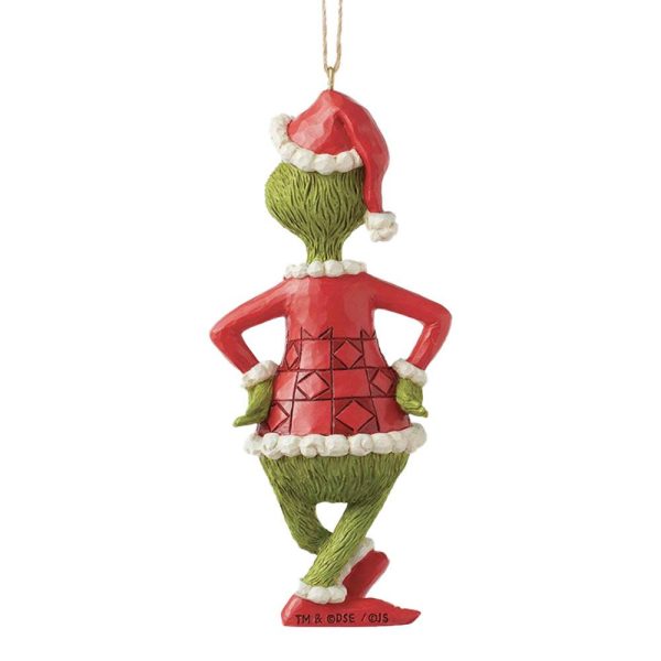 Grinch con le Braccia Conserte in Resina Jim Shore Grinch Collection - H 13 cm - immagine 4