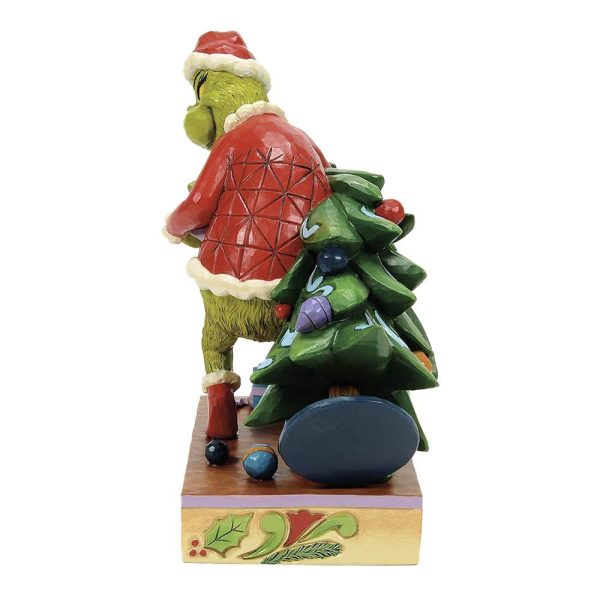 Grinch che Ruba un Albero di Natale in Resina Jim Shore Grinch Collection - L 20 X H 19 cm - immagine 2