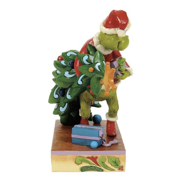 Grinch che Ruba un Albero di Natale in Resina Jim Shore Grinch Collection - L 20 X H 19 cm - immagine 4
