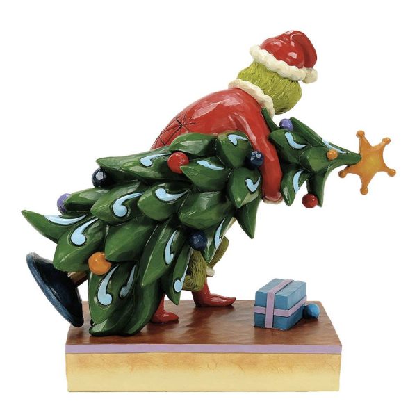 Grinch che Ruba un Albero di Natale in Resina Jim Shore Grinch Collection - L 20 X H 19 cm - immagine 3