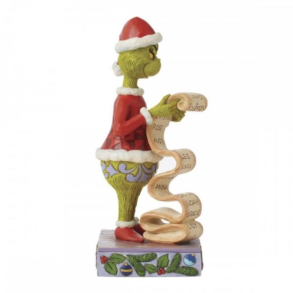 Grinch con Lista dei Bimbi Buoni e Cattivi in Resina Jim Shore Grinch Collection - L 10 X H 22 cm - immagine 3