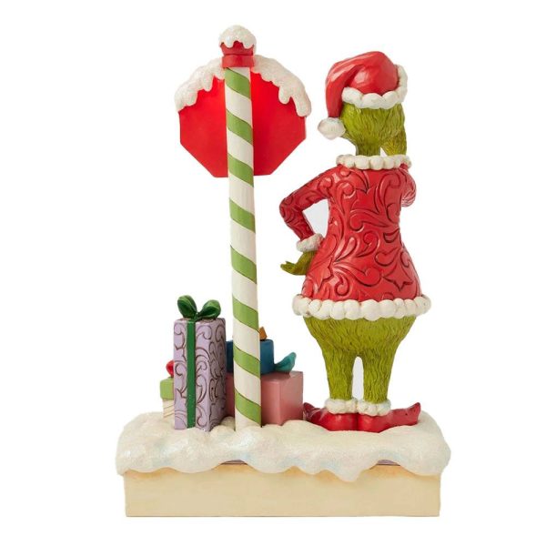 Grinch alla Fermata dei Regali in Resina Jim Shore Grinch Collection - L 17 X H 24 cm - immagine 2