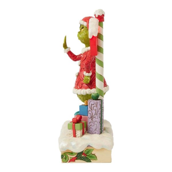 Grinch alla Fermata dei Regali in Resina Jim Shore Grinch Collection - L 17 X H 24 cm - immagine 3