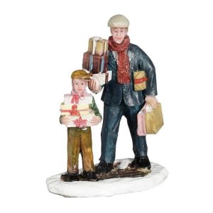 Padre e Figlio con Regali Father and Son With Presents H 7 cm Personaggio LuVille - 1180641
