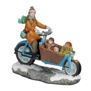 Famiglia in Bici Mom On Her Cargo Bike H 8 cm Personaggio LuVille - 1180582
