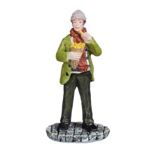 Ragazzo con Patatine Fritte Market Visitor Eat Fries H 7 cm Personaggio LuVille - 1180579