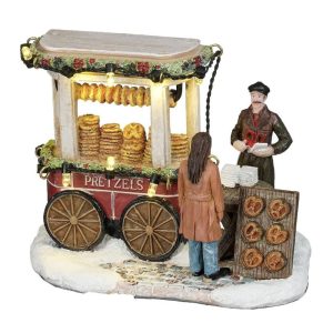 Carretto dei Pretzel Pretzel Market Shop H 9 cm Scena Illuminata Luville - 1180549
