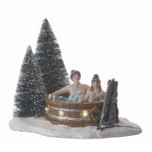Idromassaggio all'Aperto Hot Tub H 11 cm Scena Illuminata Luville - 1048467