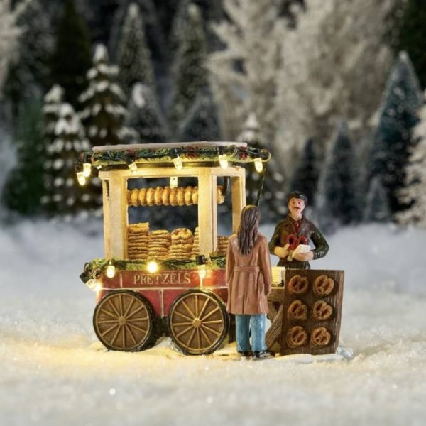 Carretto dei Pretzel Pretzel Market Shop H 9 cm Scena Illuminata Luville - 1180549 - immagine 2