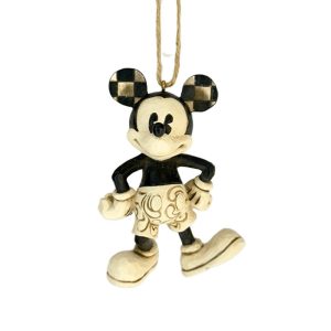 Mickey Mouse Topolino Bianco e Nero Vintage in Resina Jim Shore Disney Tradition - H 9 cm