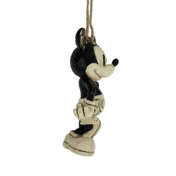 Mickey Mouse Topolino Bianco e Nero Vintage in Resina Jim Shore Disney Tradition - H 9 cm - immagine 3