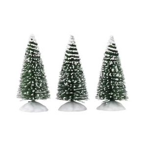 Abeti Innevati Bristle Tree Mini H 6 cm, set di 3 pezzi Accesorio Lemax - 04763