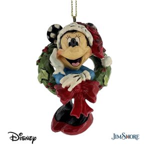 Topolina Minnie Mouse con Ghirlanda Personaggio in Resina ©Disney Tradition by Jim Shore - H 7 cm